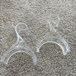 The Container Store Clear Plastic Curtain Rod Hooks - Transparent